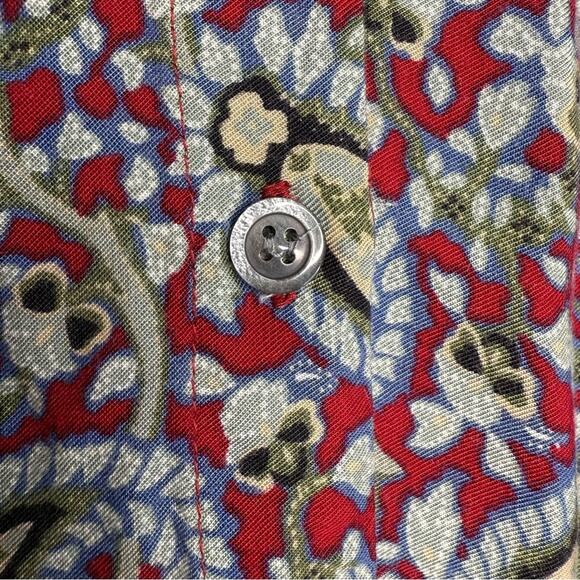 Y2K Crazy Horse by Liz Claiborne Maxi Dress 16W Plus Size Button Down Paisley - Picture 4 of 6